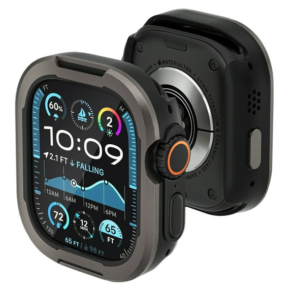 Smart Watch Case for Apple Watch Series 10 42mm, with Aluminum Alloy Bumper & TPU Shockproof Lining, Anti-Scratch Protective Matte Rugged Durable Cover for iWatch Series 10 42mm, Titanium