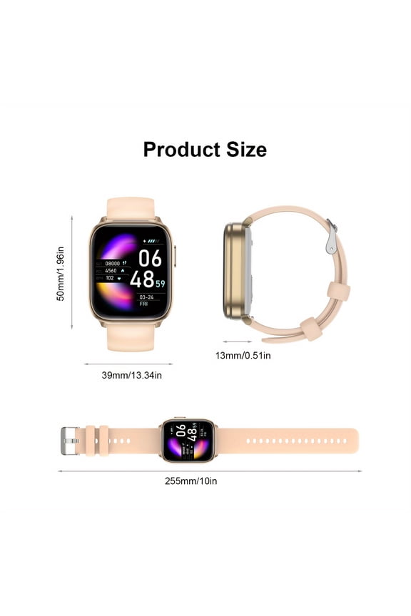 Smart Watch Compatible for Android & iPhone with Fitness Tracker, Sleep Monitor, Step Counter,,, Smartwatch with TWS Music, Long Battery Life for Men & Women, - (Ideal for iPhone/)