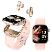 Smart Watch with Earbuds, 2.02" HD Screen,2 in 1 Smart Watches for Women, Waterproof Fitness Tracker Watch with Wireless Earphone Compatible for Android iOS with Sports Monitor Sleep