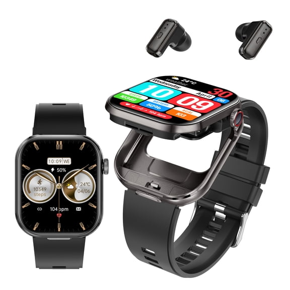ATEVIX Smart Watch with Earbuds fro andro, 2.02" HD Screen,2 in 1 Smart Watches for Women, Waterproof Fitness Tracker Watch with Wireless Earphone Compatible for Android IOS
