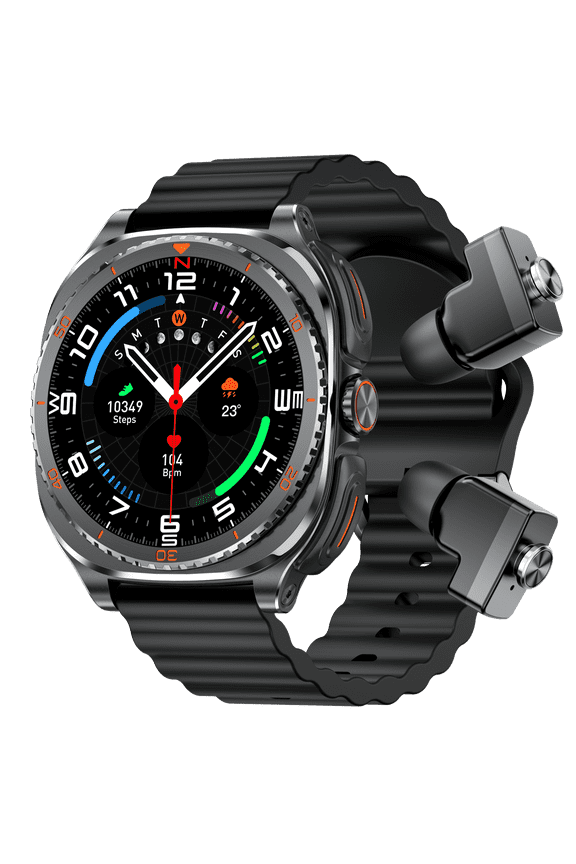 Smart Watch with Earbuds 2 in 1, Couple Smart Watch for Men Women, Wireless Earbuds Built-in Smartwatch,1.53" Fitness Tracker with 100+ Sport Mode,All-Day Health Monitoring,Smartwatch for iOS Android