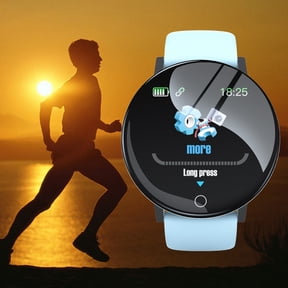 Smart Watch Fashion Sports, Usupdd Slim Design Smart Watch for Men Women, 1.44 Inch Multi-Language Touchscreen Fitness Tracker with Waterproof, Light Blue
