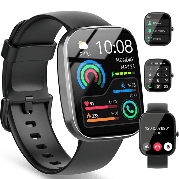 Smart Watch for Men Women, 2026 New 1.91" HD Smartwatch Fits for Android and iPhone, Fitness Tracker with Bluetooth Answer/Make Calls/120+Sports Modes/IP68 Waterproof/Sleep/Pedometer, Perfect Gift