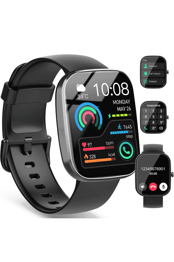 Smart Watch for Men Women, 1.91" HD Smartwatch Fits for Android and iPhone, Fitness Tracker with Bluetooth Answer/Make Calls/120+Sports Modes/IP68 Waterproof/Sleep/Pedometer, Perfect Gift