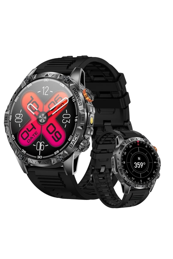 Smart Watch, Fitness Watch for Men-1000mAh Large Battery, Flashlight&Compass, Sleep Monitor,Pedometer,Distance,Calorie & Sports Tracking - IP68 Activity Fitness Tracker Compatible with iPhone Android