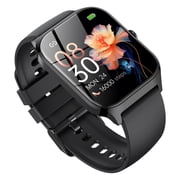 Smart Watch Fits for Android and IPhone, 1.85 inch Fitness Tracker, Men Womens Smartwatch with Answer/Make Calls/120+ Sports Modes/Message Reminder, IP68 Waterproof Ebony Black