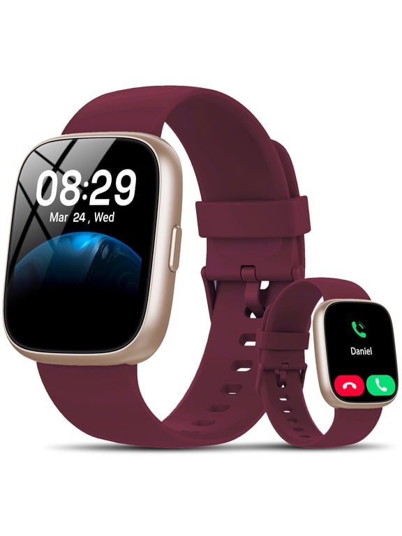 Smart Watch Fits for Android and IPhone, Smartwatch for Women Men with Alexa Built-in,HD Touchscreen Fitness Tracker Sports Mode, Smart Watch with Bluetooth Call,for Gift