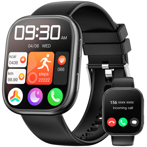 Smart Watch Fits for Android & iPhone, 1.85 inch Fitness Tracker, Men ...