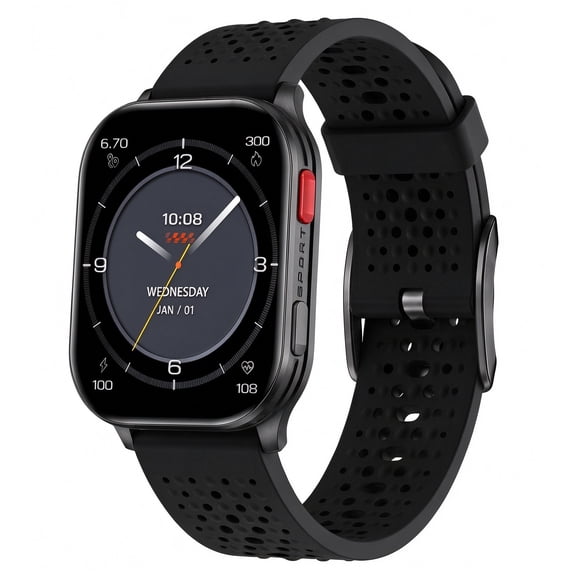 Smart Watch for Men, 2.04" AMOLED HD Screen SmartWatch, Fitness Tracker with Bluetooth Calling, 100  Sports Modes, 1ATM Waterproof Running Watch, Compatible with iOS & Android