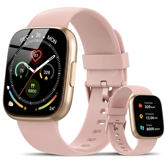 Smart Watches for Women Answer/Make Calls, 1.95" HD Touch Screen Fitness Watch with Steps/Calorie, 110+ Sport Modes Activity Tracker, IP68 Waterproof Smartwatch for Android iOS, for Gift, Pink