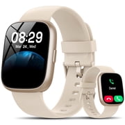 Smart Watch Fits for Android and IPhone, Smartwatch for Women Men with Alexa Built-in, 1.83" HD Touchscreen Fitness Tracker 120 Plus Sports Mode, Smart Watch with Bluetooth Call, IP68, for Gift White