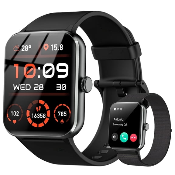 IOWODO Smart Watch for Android and iPhone, 1.85" Smartwatch for Women Men with Bluetooth Calling, Message Notifications, AI Voice Assistant, 100+ Sports Modes, Fitness Tracker