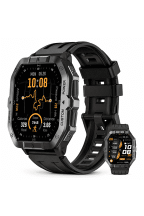 2026 Military Smart Watch for Men with Built-in GPS, 2.02" Rugged Outdoor Fitness Watch, Bluetooth Calling, Compass, Altimeter, Barometer, Training Load, 100+ Sports Modes for Android iPhone