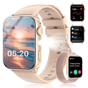Smart Watch for Men Women, 1.91" Fitness Watch with Answer/Make Call/100+ Sport Modes/Pedometer/IP68 Waterproof, Fitness Tracke Fits for Android/iPhone, Pink