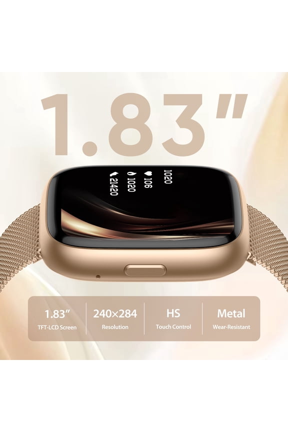 Smart Watch Fits for Android and iPhone, Smart watch for Women Men with Alexa Built-in, 1.83" HD Touchscreen Fitness Tracker 100 + Sports Mode , Smart Watch with Bluetooth Call, IP68, for Gift