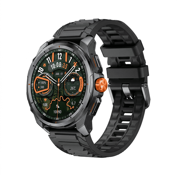 Smart Watch for Men, 1.43"AMOLED Ultra-Clear Screen Fitness Tracker with Answer/Make Call,110+ Sport Modes Smartwatch Waterproof, Built-In Flashlight Smart Watches for Android/iPhone