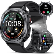 Military Smart Watch for Men Answer/Make Calls, 1.39 HD Fitness Tracker with Pedometer, 130+ Sports Mode Activity Trackers, IP68 Waterproof Outdoor Smartwatch Fits for iPhone and Android