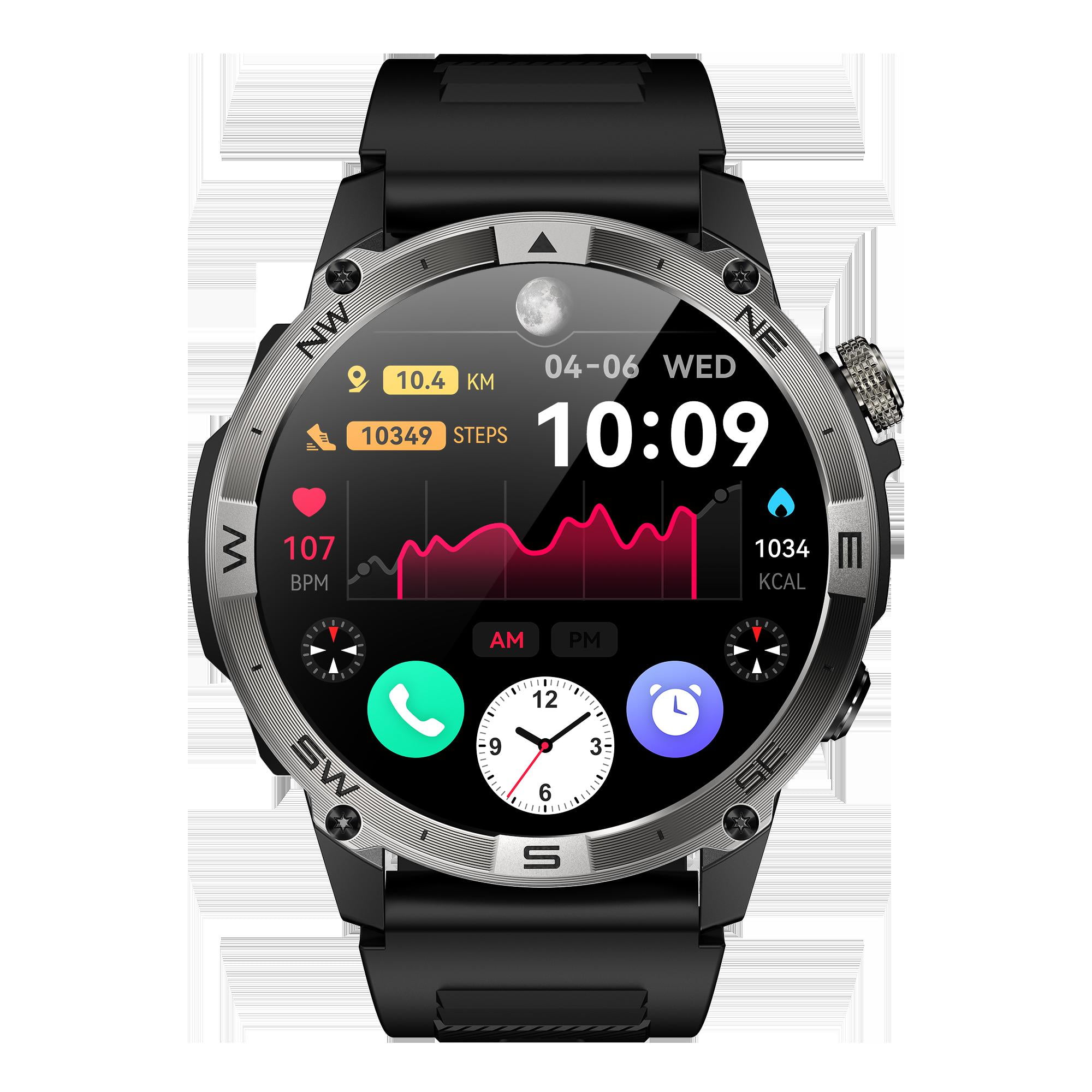 Smart Watch with GPS Tracking,1.43" AMOLED Display,IP68 Waterproof,30-Day Battery,Offline Payment – Fitness Tracker for Travel – Perfect Gift for Husband,Christmas,Valentine's Day (12-Month Warranty)
