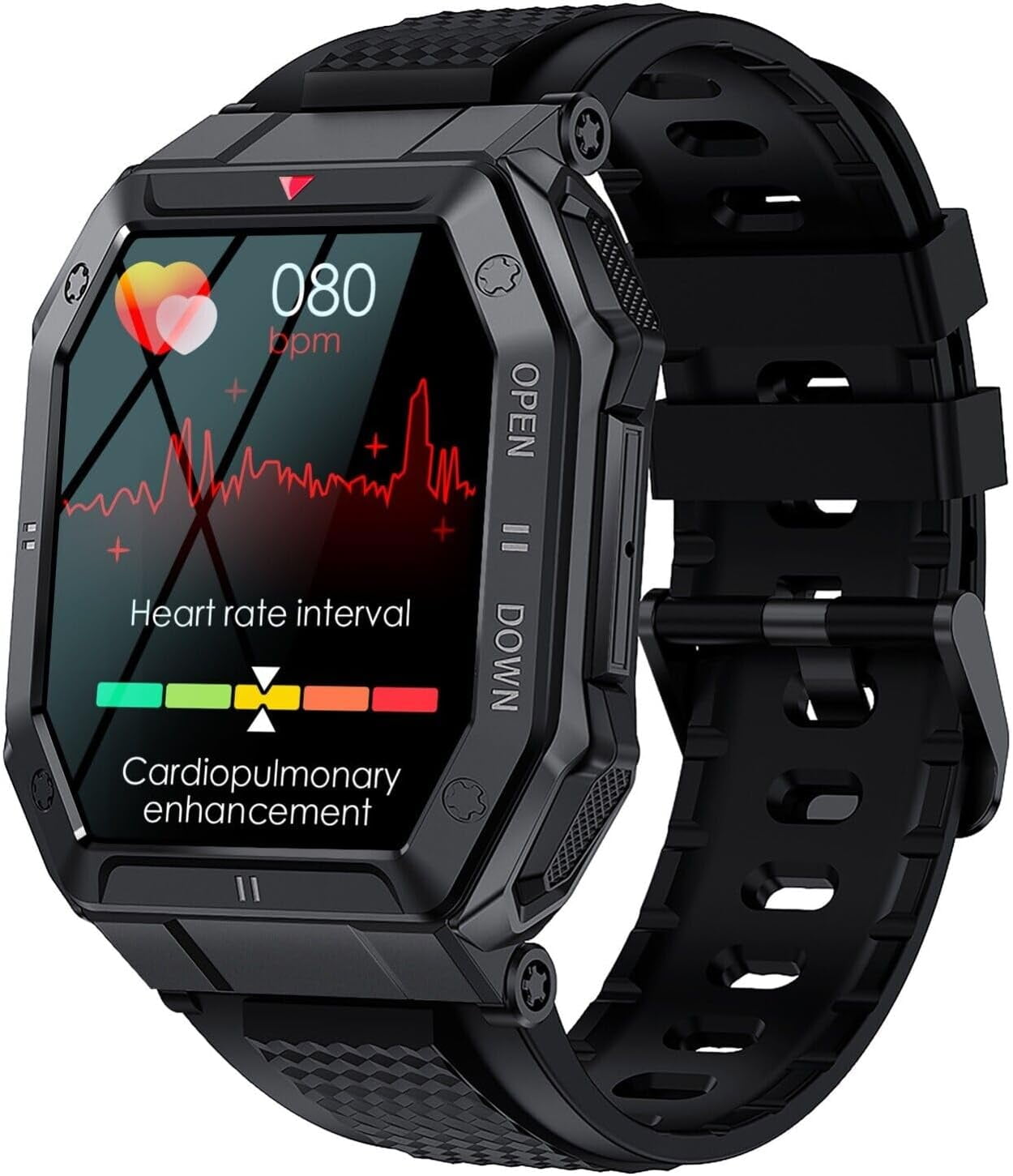 SGNICS Smart Watch for Google Pixel 9 Pro Military Smart Watch for Men (Answer/Make Call), 1.85in HD Tactical Sports Rugged Smartwatch, Fitness Tracker Watch for Android/iOS Phones - Black