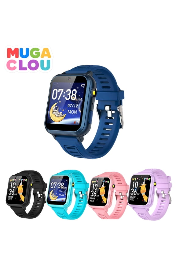 Smart Watch for Kids with 24 Puzzle Games, HD Touch Screen, Camera, Music Player, Pedometer, Alarm Clock, Calculator, Flashlight - 12/24hr Kids Watches Gift for 4-12 Year Old Boys