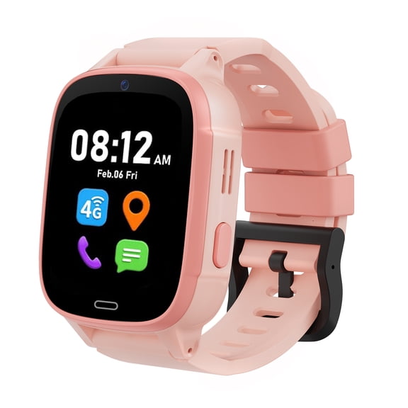 Smart Watch for Kids, 4G Kids-Safe Phone Watch | Precision Real-Time GPS Tracking | Video Calling, Call, Text, Camera, School Settings | IP67 Waterproof | Parental Controls | SOS & Safety Alerts
