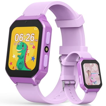 Smart Watch for Kids - Kids Watch with Camera, 26 Games,13 Learn Cards, 10 Audiobook, Music, Pedometer, 1.69in HD Touch Screen Watch for Boys Girls ages 3-12,Perfect Gift for Trips Car Rides(Purple)
