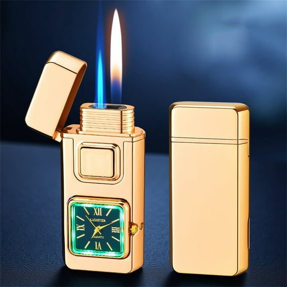 Smart Watch Lighter, USB Rechargeable Lighter, Windproof Electric Flameless Lighter, Portable Butane Free Lighter, Rechargeable Plasma Arc Lighter, Gift For Men Women