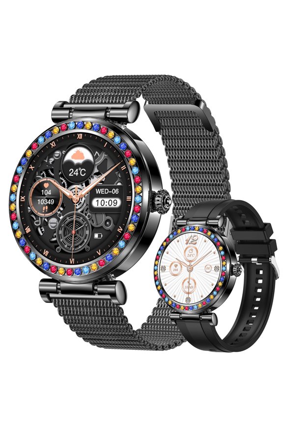 Smart Watch for Men, 1.27" HD Touchscreen, Bluetooth Calling (Answer/Make Calls), 100+ Sports Modes, 10-Day Standby, IP67 Waterproof, Fitness Tracker Compatible with Android & iPhone (2 Strap)