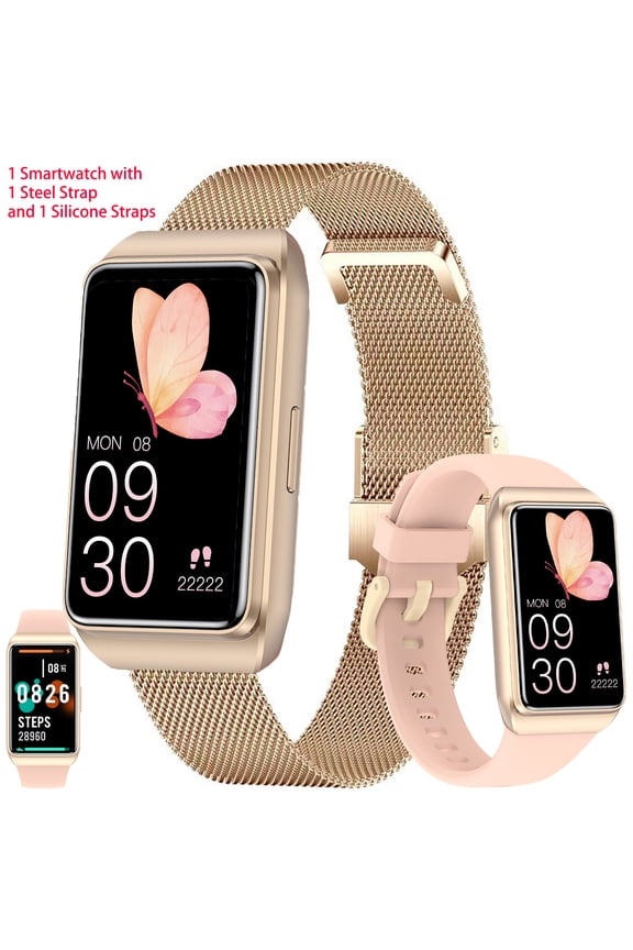 Smart Watch for Men, 1.47" HD Touchscreen, Bluetooth Calling (Answer/Make Calls), 100+ Sports Modes, 10-Day Standby, 1ATM Waterproof, Fitness Tracker Compatible with Android & iPhone (2 Strap)