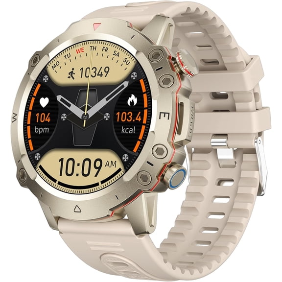 Smart Watch for Men, 1.53" HD Touchscreen, Bluetooth Calling (Answer/Make Calls), 100  Sports Modes, 10-Day Standby, IP68 Waterproof, Fitness Tracker Compatible with Android & iPhone