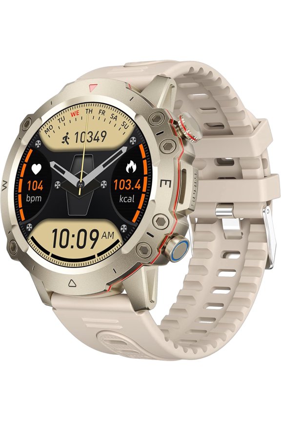 Smart Watch for Men, 1.53" HD Touchscreen, Bluetooth Calling (Answer/Make Calls), 100+ Sports Modes, 10-Day Standby, IP68 Waterproof, Fitness Tracker Compatible with Android & iPhone