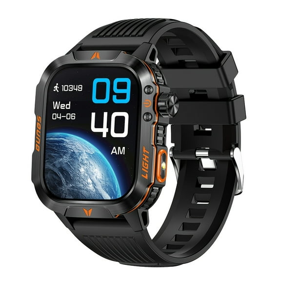 Smart Watch for Men & Women: Answer/Make Calls, 600mAh Fitness Tracker with LED Flashlight, Compass, Sleep Monitor, Waterproof Outdoor Sports Watch for Android