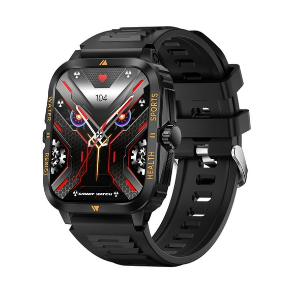 Smart Watch Men'S Outdoor Sports H02 Model 30M Waterproof Swimming Fitness Tracker Heart Rate Monitor Sleep Tracker Silicone Strap Plastic 1.8X1.2X0.5 Inches