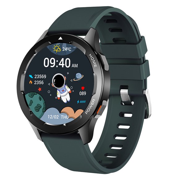 Smart Watch Men Sports Smartwatch NFC Access Control Calls Bluetooth Temperature Heart Rate Detection-GREEN
