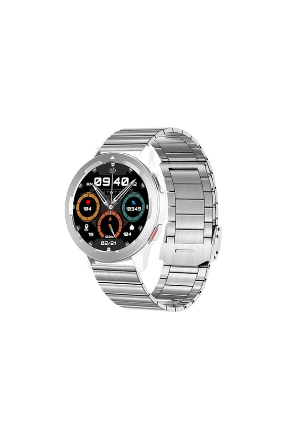 Smart Watch Men Sports Smartwatch NFC Access Control Calls Bluetooth Temperature Heart Rate Detection-SILVER