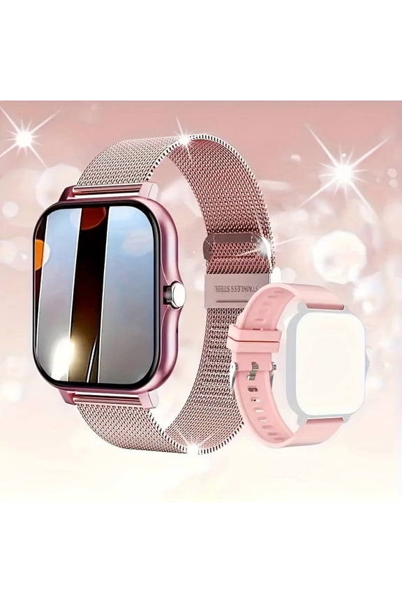 Smart Watch for Men Women, 1.8'' Full Touch Screen, Wireless Charging, Bluetooth Calls, 100+ Sport Modes, Heart Rate/Sleep Monitor, Music Control, IP68 Waterproof, Compatible with iPhone Android
