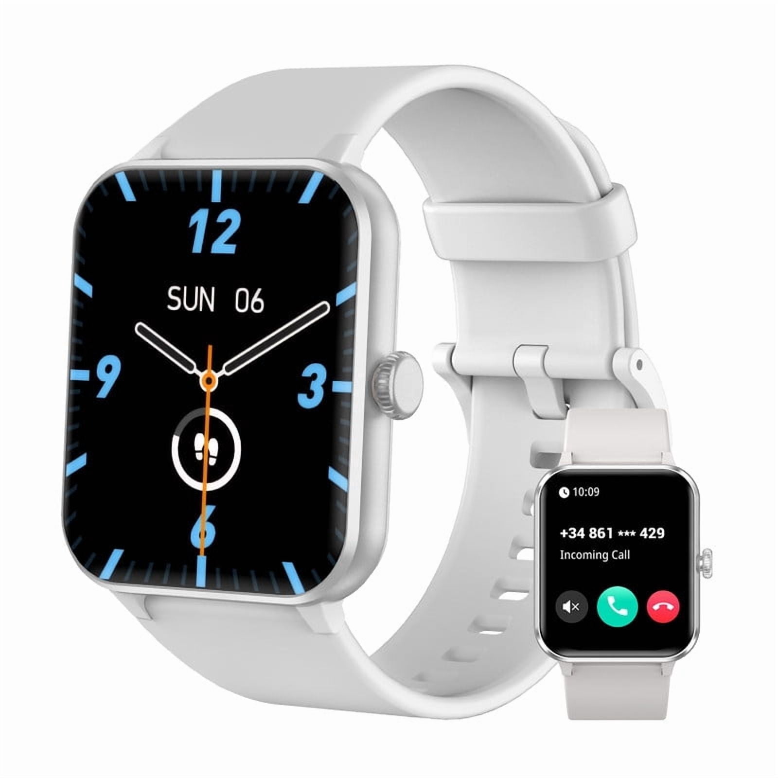 Smart Watch for Men Women, 1.85" HD Touchsreen, Bluetooth Calling, 1ATM Water-Resistance, 130+ Sports Modes, Health, Fitness & Sleep Tracker, Timer, Fitness Watch for Android/iOS (Grey) for Gift