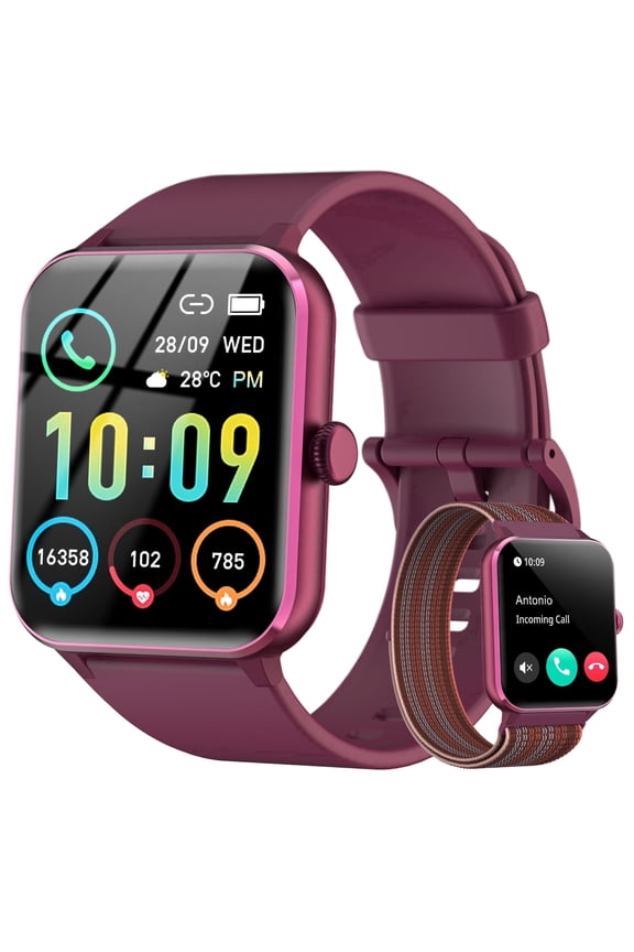 Smart Watch for Android and iPhone, 1.85" Smartwatch for Women Men with Bluetooth Calling, Message Notifications, AI Voice Assistant, 100+ Sports Modes, Fitness Tracker