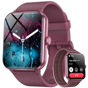 Smart Watch for Men Women 1.85 Inch Touch Screen Fitness Tracker Watch with Bluetooth CallAnswer/Make Call/AI Voice IP68 Waterproof Sports Smart Watch for Android iPhone Red