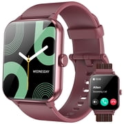 Smart Watch for Men Women 1.85 Inch Touch Screen Fitness Tracker Watch with Bluetooth CallAnswer/Make Call/AI Voice IP68 Waterproof Sports Smart Watch for Android iPhone Red