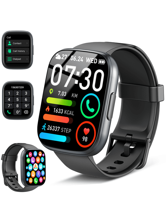 Smart Watch for Men Women, 1.85 Smartwatch (Answer/Make Calls), 112 Sports Modes Fitness Watch, IP68 Waterproof Watches Heart Rate/Sleep Monitor, Pedometer, Activity Tracker for Android iOS