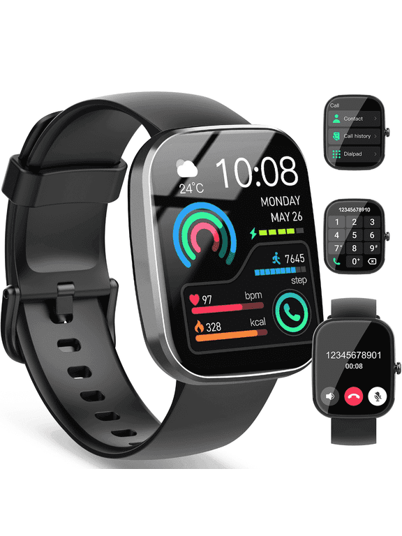 Smart Watch for Men Women, 1.91" HD Smartwatch Fits for Android and IPhone, Fitness Tracker with Bluetooth Answer/Make Calls/120+Sports Modes/IP68 Waterproof/Sleep/Pedometer, Perfect Gift