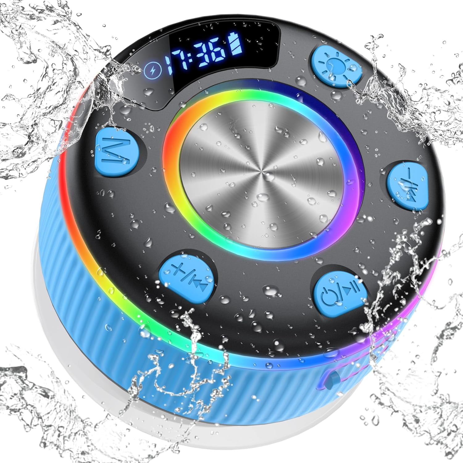Bluetooth Shower Speaker, Portable Bluetooth 5.3 Speakers Wireless with ...