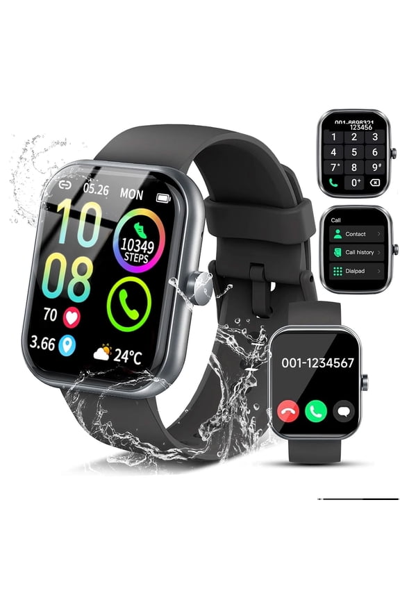 Smart Watch for Men Women, 1.96" Fitness Activity Tracker with 110+ Sport Modes, IP68 Waterproof Smartwatch(Answer/Make Call) for Android iOS Phone, Perfect Gift for Holidays