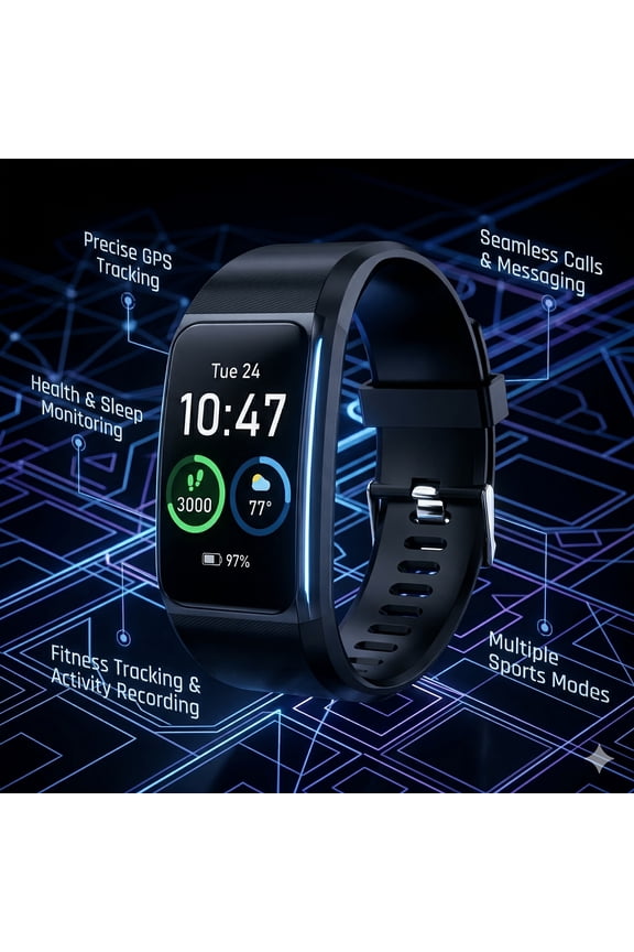 Smart Watch for Men Women, 100+ Sport Modes Fitness Tracker with Step Counter Calorie Tracker, Call & Message Notifications for Android IOS, Daily Activity Recorder with Heart Pulse Sensor