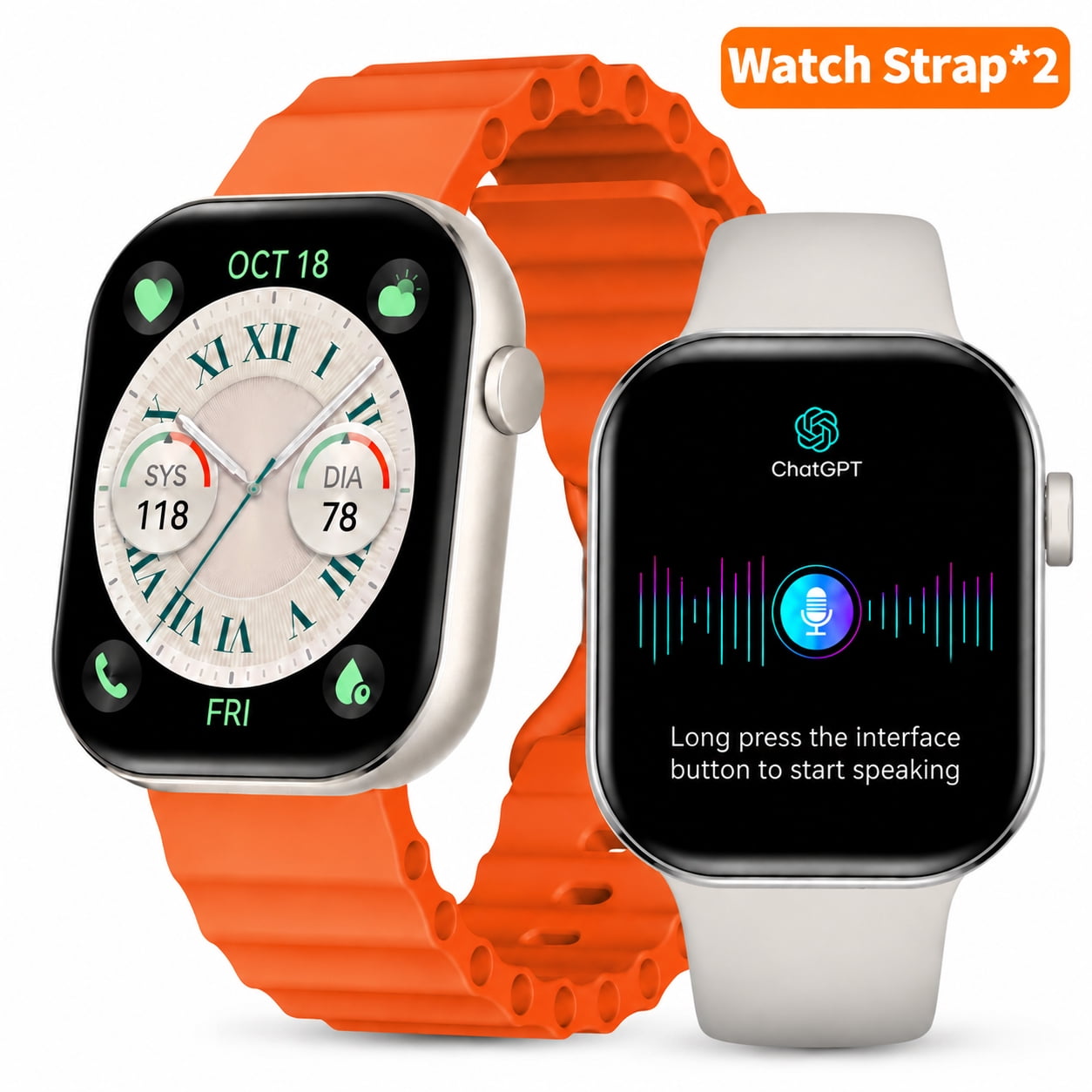 Smart Watches for Women Men with ChatGPT AI Voice Assistant, Smartwatch ...