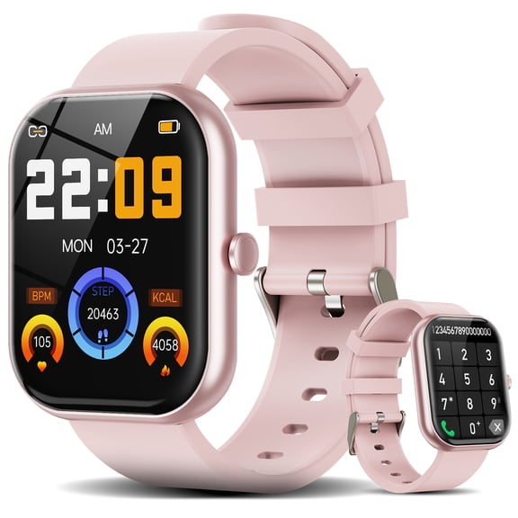 Smart Watch for Men Women 2.01'' Smartwatch with Answer/Make Calls/100+ Sports Modes/Message Reminder, IP68 Waterproof Fitness Tracker for Android iPhone Devices