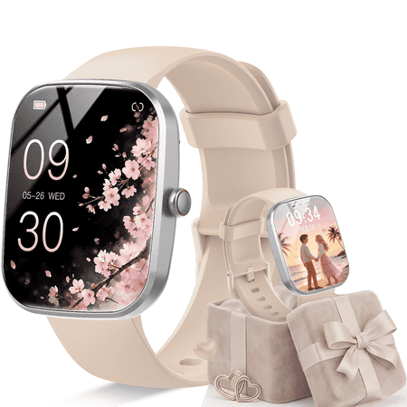 Smart Watch for Men Women, 1.91" HD Smartwatch Fits for Android and iPhone, Fitness Tracker with Bluetooth Answer/Make Calls/120+Sports Modes/IP68 Waterproof/Sleep/Pedometer, Perfect Gift