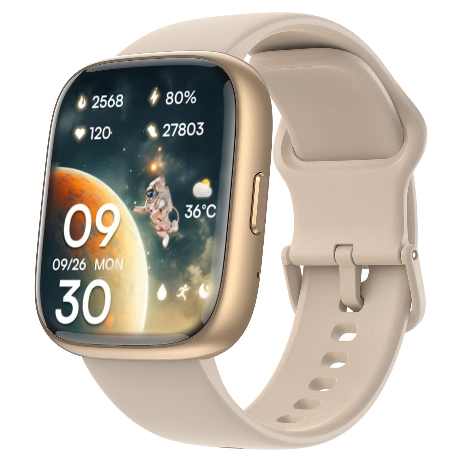 Smart Watch for Men Women,Alexa Built-in Smartwatch(Answer/Make Calls) 1.83" HD Fitness Tracker IP68 Waterproof Watches 100+ Sport Mode Activity Tracker Sleep Monitor iOS Android Compatible