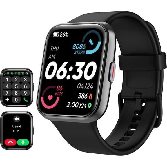 Smart Watch for Men/Women Android/iPhone/Samsung, Alexa Built-in, 1.8" Touch Screen Fitness Tracker with Answer/Make Calls, 3ATM Waterproof Heart Rate/Sleep/SpO2 Monitor, 120+ Sport Modes